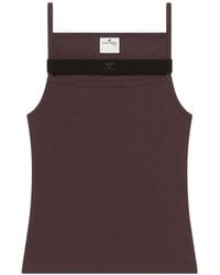 Courreges - Ribbed-Knit Strap-Detail Tank Top - Lyst