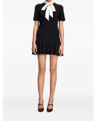 Cinq À Sept - Janis Pussy-Bow Mini Dress - Lyst