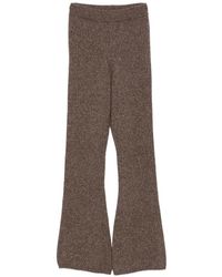 ELY ELY - Pantalones Acampanados De Punto Fino - Lyst