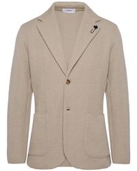 Lardini - Basket-Weave Knitted Blazer - Lyst