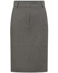 ANDAMANE - Xania Belt-Loops Midi Skirt - Lyst