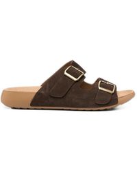 SERGIO MORETTI FIRENZE - Buckle-Fastening Suede Sandals - Lyst