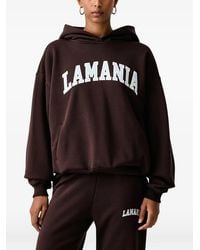 La Mania - Los Logo-Embroidered Jersey Hoodie - Lyst