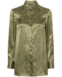 Kiton - Abstract-Print Silk Shirt - Lyst