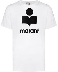 Isabel Marant - Logo Print Linen T-shirt - Lyst