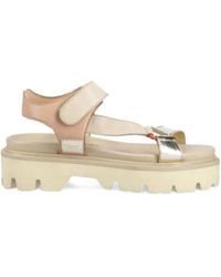 Blauer - 55 Mm Elsie Leren Sandalen Met Plateauzool - Lyst