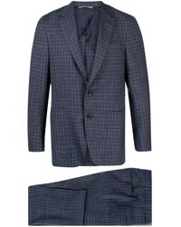 Canali - Check-pattern Single-breasted Suit - Lyst