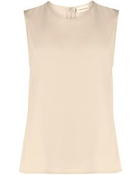 Calvin Klein - Sleeveless Crêpe Top - Lyst