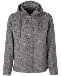 Herno - Herringbone-Pattern Hooded Jacket - Lyst