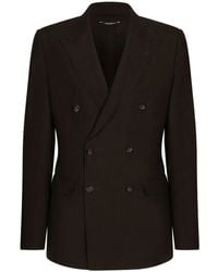 Dolce & Gabbana - Double-Breasted Wool Suit Jacket - Lyst