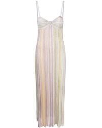Missoni - Sequin-embellished Striped Ribbed-knit Dress - Lyst