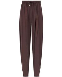 Danamé - Sana Drawstring-Waist Pleated Trousers - Lyst
