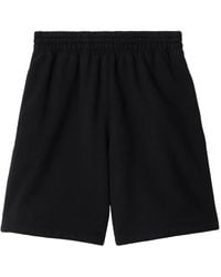 Burberry - Equestrian Knight-Motif Cotton Shorts - Lyst
