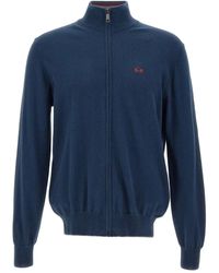 La Martina - Vest Met Geborduurd Logo En Rits - Lyst