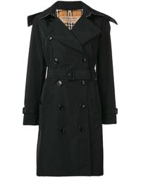Burberry Double Breasted Trench Coat - Black
