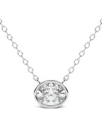 Diamond Essentials - Collar Con Colgante De Diamante - Lyst