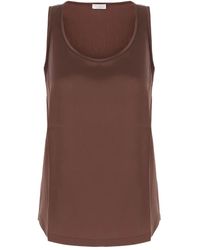 Brunello Cucinelli - Sequin-Trimmed Sleeveless Top - Lyst