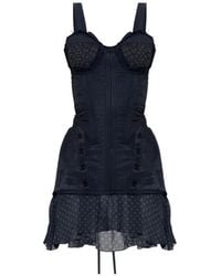 KNWLS - Sable Lace-Up Mini Dress - Lyst