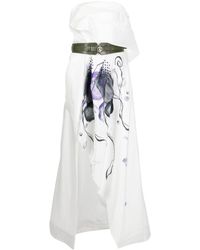 Saiid Kobeisy - Abstract-print Taffeta Asymmetric Dress - Lyst