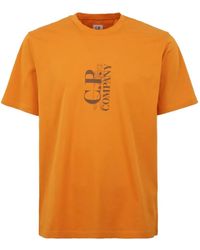 C.P. Company - T-Shirt En Jersey À Logo Imprimé - Lyst