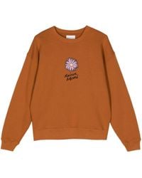 Maison Kitsuné - Katoenen Sweater Met Print - Lyst