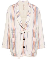 Bimba Y Lola - Striped Cotton Padded Jacket - Lyst