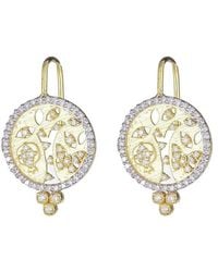 Tanya Farah - 18K Tree Of Life Diamond Earrings - Lyst