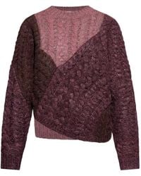 Isabel Marant - Patchwork-Pullover Mit Zopfmuster - Lyst