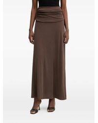 Guess - Milena Gathered-Detail Midi Skirt - Lyst