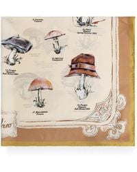 Moschino - Mushroom-Print Silk Scarf - Lyst