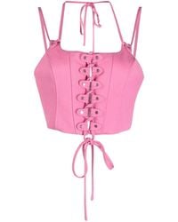 Monse - Studded Lace-up Bustier Top - Lyst