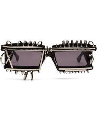 Kuboraum - X21 Sonnenbrille mit eckigem Gestell - Lyst