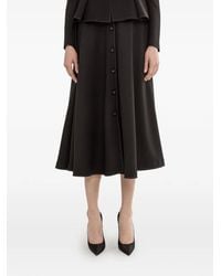 Nissa - Button Detail Midi Skirt - Lyst