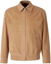 Lardini - Corduroy Zip-Up Jacket - Lyst