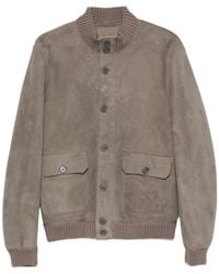 Salvatore Santoro - Suede Ribbed-Trim Jacket - Lyst