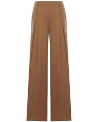 Max Mara - Pleated Wool Palazzo Pants - Lyst