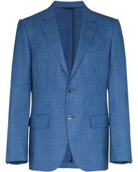 Ermenegildo Zegna Blazer con botones y solapa de muesca - Azul