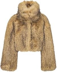 ROTATE BIRGER CHRISTENSEN - Veste En Fourrure Artificielle À Col Montant - Lyst