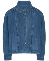 ROTATE BIRGER CHRISTENSEN - Veste Froncée En Jean - Lyst