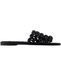 TOTEME - Braided-Leather Bandeau Slides - Lyst