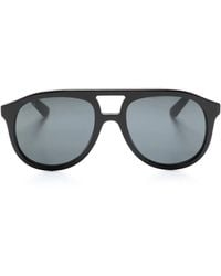 Gucci - Logo-Plaque Oversize-Frame Sunglasses - Lyst
