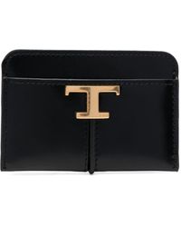 Tod's - Logo-plaque Leather Card Holder - Lyst