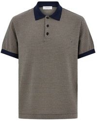 Ferragamo - Patterned Short-Sleeve Polo Shirt - Lyst