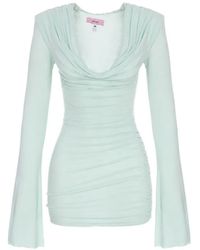 MANURI - Robe Courte Alma Bordée De Dentelle - Lyst