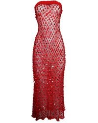 Roberta Einer - Sequin-Embellished Midi Dress - Lyst
