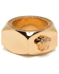 Versace - Metalen Ring Met Medusa Detail - Lyst