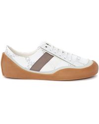 JW Anderson Canvas Embroidered-logo Panelled Sneakers in White for Men ...