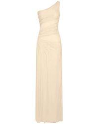 Elisabetta Franchi - One-Shoulder Beaded Maxi Dress - Lyst