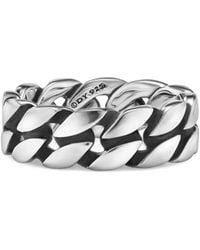 David Yurman - Sterling Curb Chain Band Ring (8Mm) - Lyst