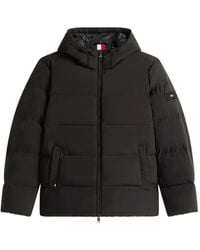 Tommy Hilfiger - Hooded Logo-Patch Padded Jacket - Lyst